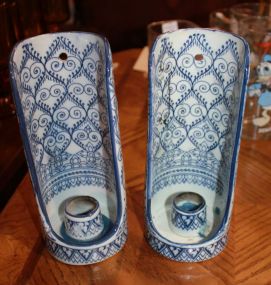 Pair of Porcelain Candle Holders
