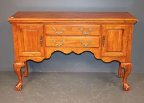 Contemporary Oak Chippendale Style Server