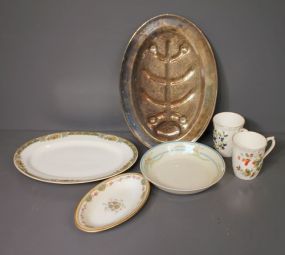 Group of Miscellaneous China and a Silverplate Tray
