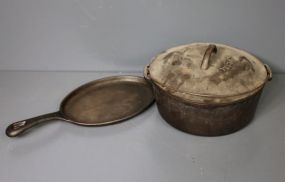 Carlisle Iron Covered Pot Along with Iron Skillet