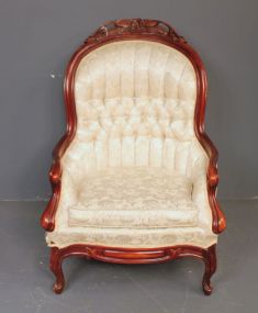 Reproduction Mahogany Barrel Back Chair