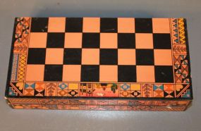 Hand Painted Resin Chess Set in Box