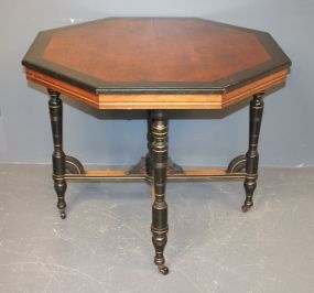 Vintage Octagonal Shaped Library Table