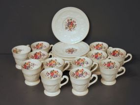 Set of Twelve Demitasse Cups and Saucers
