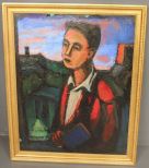 Painting of Forlorn Man, signed Martinez Serra