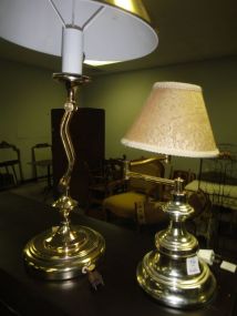 Pair of Brass Lamps