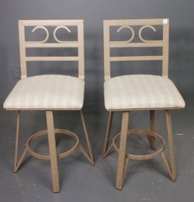 Pair of Aluminum Bar Stools