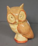 Signed Wolfe Pottery Owl