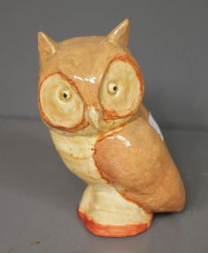 Signed Wolfe Pottery Owl