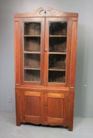 19th Century Walnut Corner Cabinet