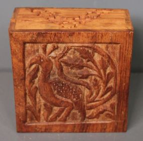 Carved Box with Costume Jewelry