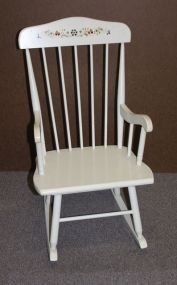 Vintage White Child's Rocker