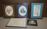 Group of Five Framed Artwork Pieces