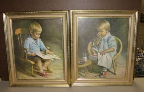 Pair of Framed Prints Gary and Gretchen by J. Ingwersen