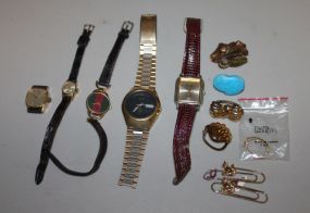 Group of Vintage Watches and Jewelry