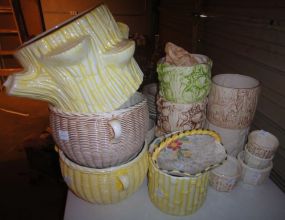 Group of Porcelain Jars and Baskets