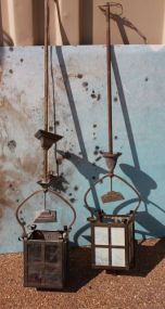 Two Hanging Light Fixtures