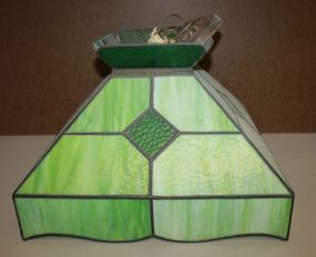 Green Stained Glass Light Fixture