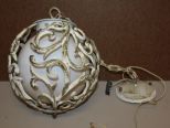 Iron Light Fixture with Glass Globe