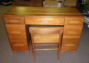 Kneehole Desk with Chair