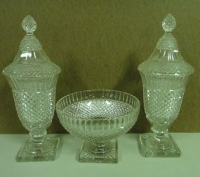 Pair of Covered Candy Dish and Bowl