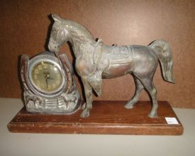 Cast Metal Horse Clock (Lincoln)