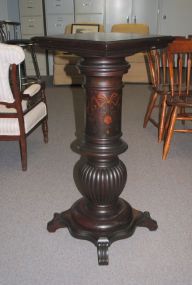 Large Mahogany Pedestal with Inlay