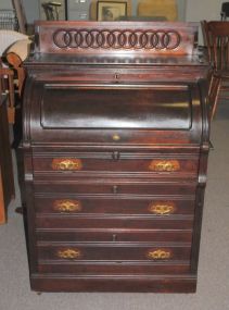 Cylinder Roll Lady's Desk with Gallery Top