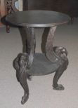 Oak Table with Carved Birds