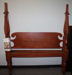 Early Cherry Pensil Post Rope Bed with Canopy