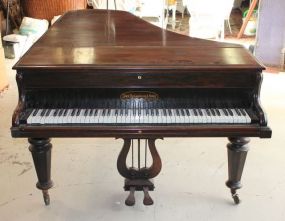 Rosewood John Broadwood & Sons, Inc. Piano #1347, Made in 1870, together with the piano stool.