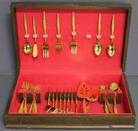 Gold Plated Flatware Set