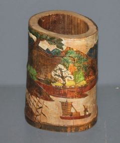 Hand Painted Brush Pot