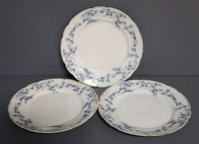 20th Century Set of Three Johnson Brothers Early Blue and White Stoneware Plates