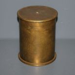 WWI Trench Art Brass Shell Casing Canister