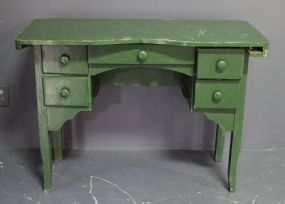 Painted Green Vanity or Desk