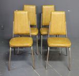 Set of Four Vintage Chrome and Vinyl Breakfast Chairs