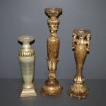 Three Decorative Candlesticks