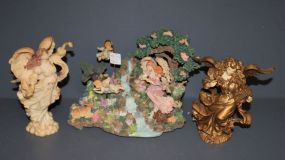 Three Resin Angel Figurines