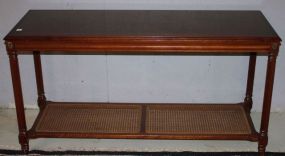 Contemporary Console with Cane Shelf