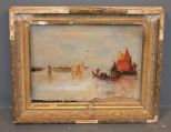 Oil Painting of Sailing Ships Description