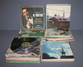 Box Lot of Vintage Records and Books Description