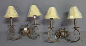 Pair of Iron Wall Sconces Description