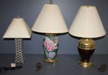 Three Table Lamps with Shades Description