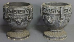 Pair of Concrete Urn Pots Description