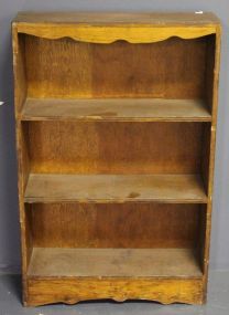 Pine Three Shelf Bookcase Description