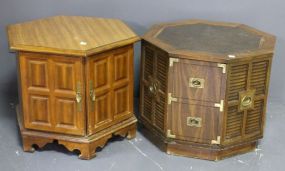 Two Contemporary Octagonal End Tables Description