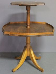 Two Tier Walnut What Not Stand Description