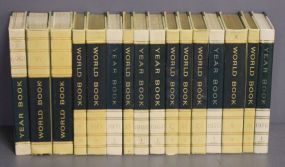 Sixteen World Book and Year Book Encyclopedias Description