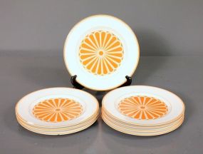 Set of Eight Fitz and Floyd Luncheon Plates Description